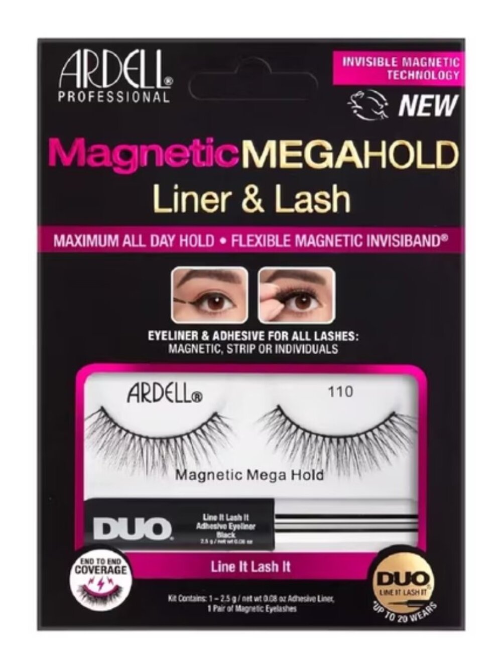 Ardell Magnetic Megahold Liner & Lash Invisible-NWT